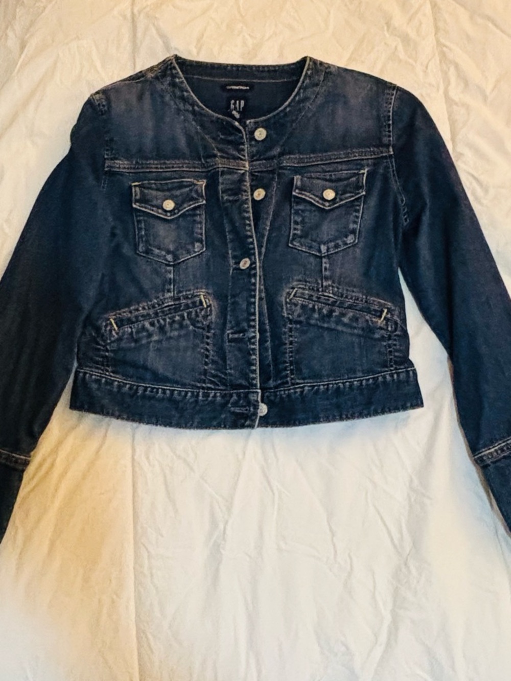 Vintage GAP Women's Dark Blue Jean Jacket Y2K like new - Picture 14 of 16